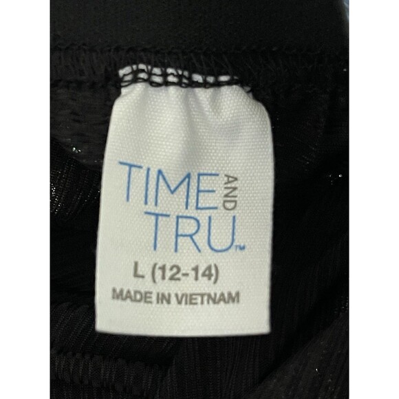 Time And Tru Womens Skirt Sz Large Sz 12-14 Midi Metallic Pleated Fall Autumn - Picture 6 of 10